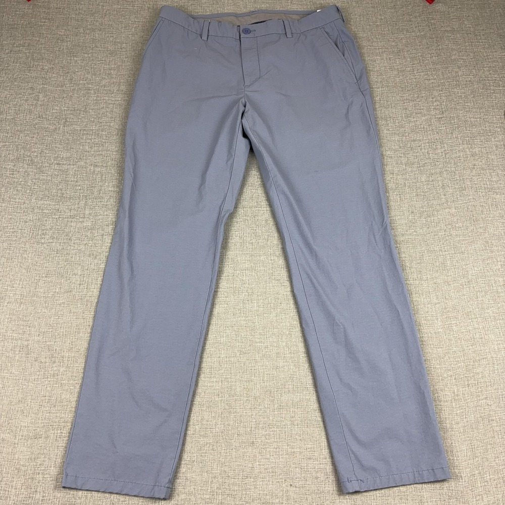 Vineyard Vines On-The-Go Pants Mens 36x32 Blue Stretch Chino Flat Front OTG